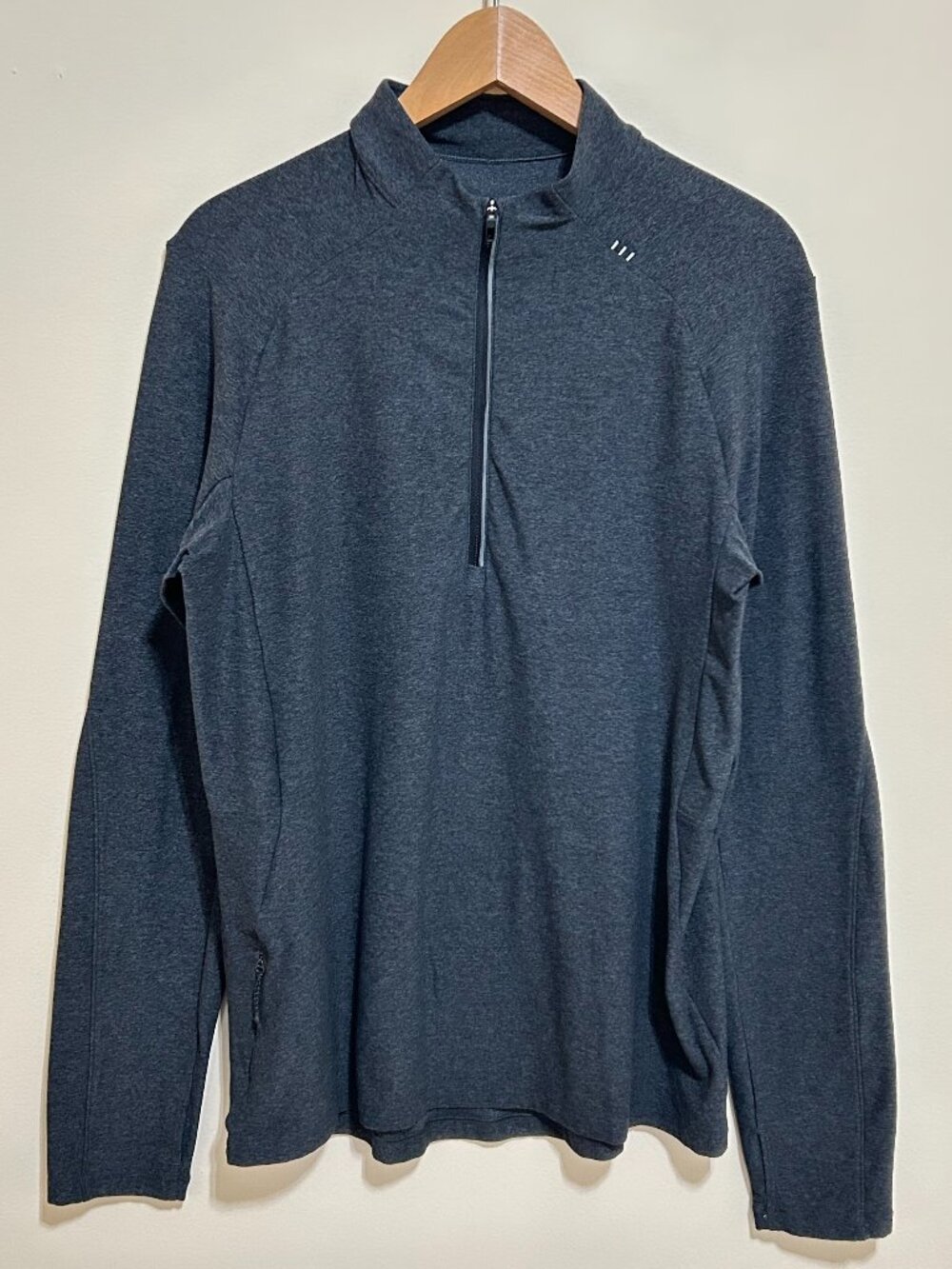 Lululemon Surge Warm Half-Zip Heathered Graphite Grey Mens Size M